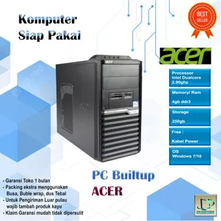Cpu Komputer PC G41 Acer veriton ddr3 2gb hdd 250gb