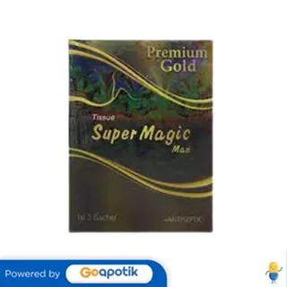 Super Magic Man Tissue Premium Gold Box 3 Pieces