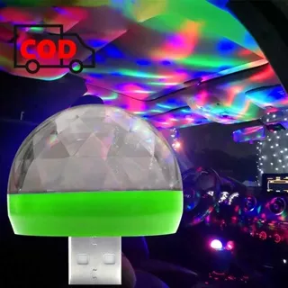 Lampu Disko Sensor Suara Mini LED RGB USB 4W Proyektor Unik Warna Warni Disco Pesta Club Party Kelap Kelip