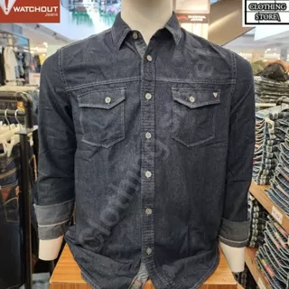 WATCHOUT JEANS ORIGINAL kemeja pria lengan panjang denim JS302890034 live L