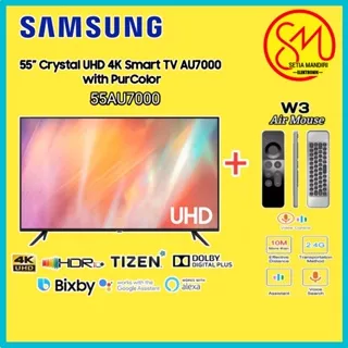 Samsung Smart TV 55 Inch Crystal 4K UHD 55AU7000 / UA55AU7000