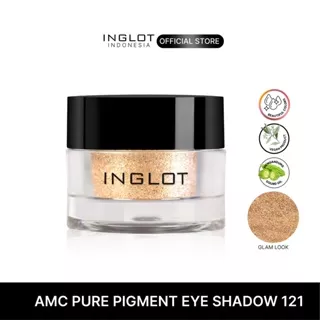 INGLOT AMC Pure Pigment Eyeshadow 121 - Loose Shimmer/Glitter Eye Shadow Light Gold, 2 gr
