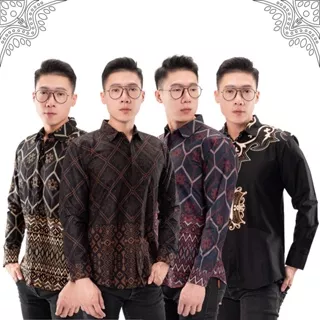 Jane Frey Clothing Best Seller Kemeja Batik Songket | 8086 Slimfit Long Batik Songket Premium M-XL Kemeja Batik