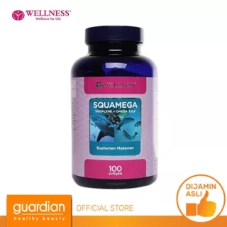 WELLNESS Squamega 100s Omega 3, 6, 9, Squalene, Vitamin E