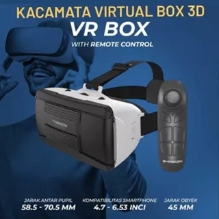 SHINECON KACAMATA VIRTUAL 3D VR BOX + REMOTE IMAX GIANT SCREEN VIRTUAL REALITY HANDPHONE VR BOX IMAX