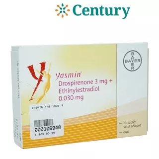 YASMIN TABLET 1 STRIP 21 TABLET / PIL KB / KONTRASEPSI ORAL / HORMON / PENGATUR JADWAL MENS