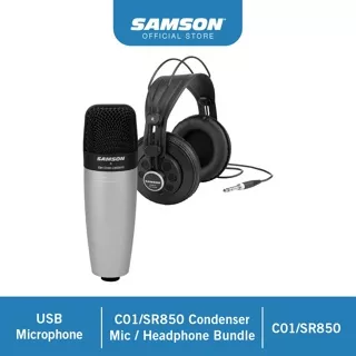 Samson C01/SR850 Condenser Mic / Headphone Bundle