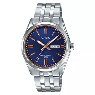 Jam Tangan Pria Casio MTP-1335D-2A2VDF Enticer Blue Dial Stainless Steel Strap