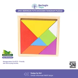 Beringin ToysWooden Tangram Puzzle / Tangram Isi 7 Pcs / Tetris Kayu / Mainan Edukasi Puzzle Kayu