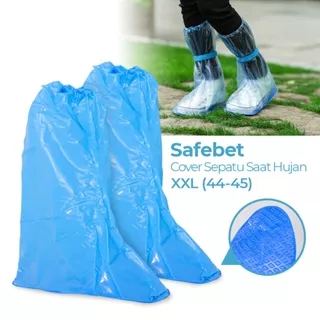 Safebet cover sepatu anti air and hujan waterproof shoe protector xxl 44 45 yxt01 blue