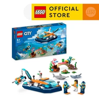 LEGO City 60377 Explorer Diving Boat Building Toy Set (182 Pieces) Balok Mainan Anak (5 Tahun+)