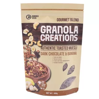 GRANOLA CREATIONS DARK COKELAT & BANANA 400 GR