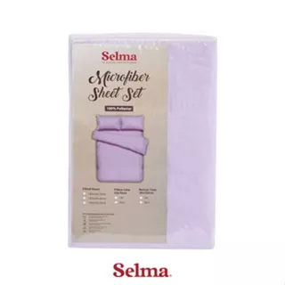 Selma 160X200 cm Set 5 Pcs Seprai Queen Microfiber - Ungu Sprei Polos Seprai Aesthetic Seprei Sheet Set Bed Sheet Aksesoris Tempat Tidur Set Sarung Bantal Sarung Guling