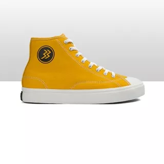 Geoff Max - Timeless Hi Yellow White | Shoes Vulcanized | Sepatu | Sneakers | Sepatu Wanita