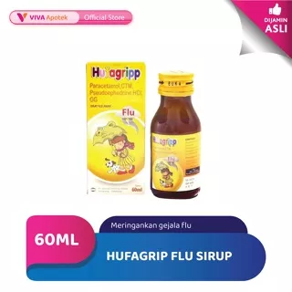 Hufagrip Flu Kuning Meringankan Flu, Demam, Hidung Tersumbat (60 ml)