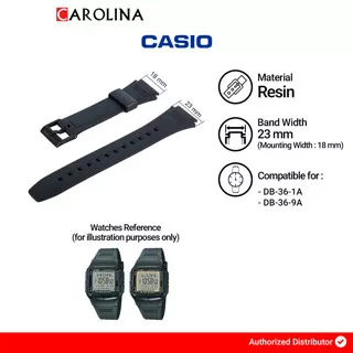 Tali Strap CASIO DB-36 23mm Black Resin 10079756