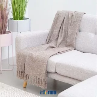 Informa 125X150 cm Throw Eine Boucle Selimut - Abu-Abu Blanket Polos Kain Penghangat Tubuh Aksesoris Tempat Tidur Bedroom Accessories Perlengkapan Kamar Tidur