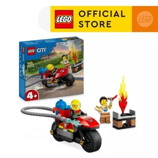 LEGO City 60410 Fire Rescue Motorcycle Building Set (57 Pieces) Building Blocks for Kids (4 Tahun+)