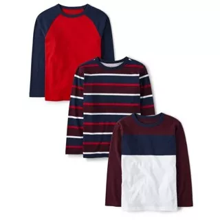 Boys Plaid Thermal Top 3pk - Atasan Anak Laki