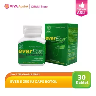 Ever E 250 Vitamin E 250 IU untuk Menjaga Kesehatan Kulit (30 Kapsul)