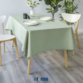 Informa 140X220 cm Taplak Meja Water Repellent - Hijau Tablecloth Aesthetic Alas Meja Serbaguna Dekorasi Ruang Makan Ruang Tamu Home Decoration