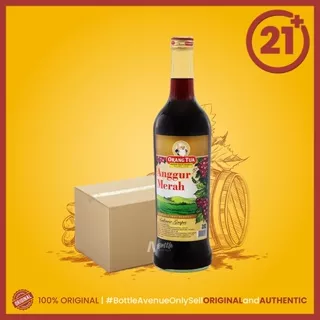 Anggur Merah Gold Cap Orang Tua 620 ml 1 Karton Isi 12 PCS ( Resmi dan Original By Bottle Avenue )