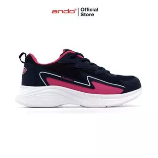 Ando Official Sepatu Sneakers Aleoca Wanita Dewasa - Navy/Putih