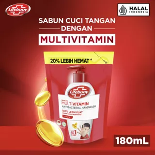 Lifebuoy Sabun Cuci Tangan Total 10 180 Ml -Sabun Cuci Tangan Antibakteri, Hand Wash Refill