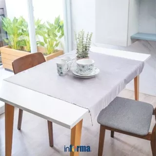 Informa 90X100 cm Taplak Meja X160 - Abu-Abu Tablecloth Aesthetic Alas Meja Serbaguna Dekorasi Ruang Makan Ruang Tamu Home Decoration