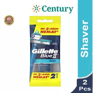 Gillette Blue II Plus isi 2s / Alat Cukur kumis janggut jenggot rambut bulu ketiak pria wanita