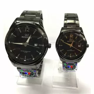 Mirage Jam Tangan Murah Couple 7570 Black - All Stainless - Quartz - Jam Tangan Mirage Original