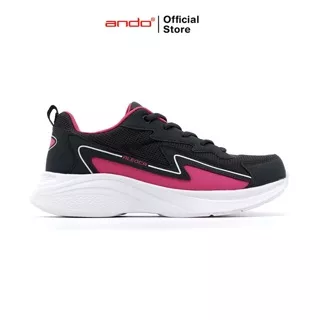 Ando Official Sepatu Sneakers Aleoca Wanita Dewasa - Abu-Abu Tua/Putih