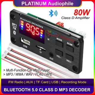 Modul MP3 Bluetooth Amplifier 50W 80W Class D MP3 Lossless Decoder Recording FM Radio AUX Dual USB Micro SD