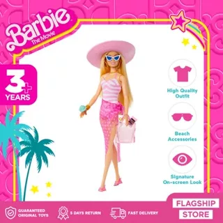Barbie The Movie Barbie Beach Day Doll - Mainan Boneka Anak Perempuan