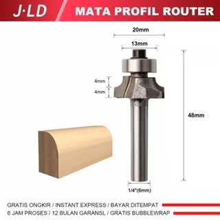 JLD 6mm Mata Profil Router Bit Timmer Bit sambungan kayu panel pintu slot mata Router