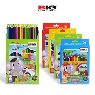 BIG Pensil Warna Set Lengkap 18 Panjang CP-5003