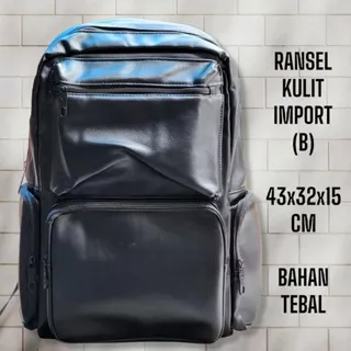 Tas Ransel Laptop Backpack Kulit Import Premium/Tas Ransel pria wanita/tas ransel anti air kulit import