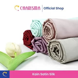 Charisma Bahan Kain Satin Armani - Kain Satin Silk Premium Quality - Bahan Dress, Bridesmaid, Daleman, Hijab, Kebaya - Harga Per 1/2 Yard (45cm)