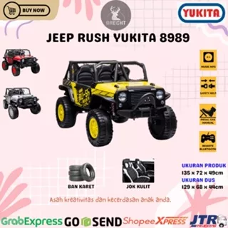 Mainan Anak Mobilan Aki Yukita Jeep Rush Besar 8989 Sudah Termasuk Charger