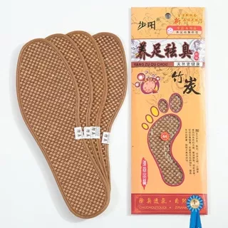 Insole Sol Sepatu Anti Bau Menyerap Penyerap Keringat Bamboo - Insole Sol Bahan Arang Charcoal Anti Bau