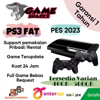 PS3 FAT 500GB PLAYSTATION 3 PAKET KOMPLIT SIAP PAKAI BEBAS R3QUEST GAME