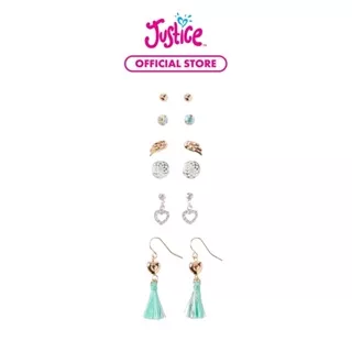 Justice Girls Boho Love Earrings - 6 Pack - Anting Anak