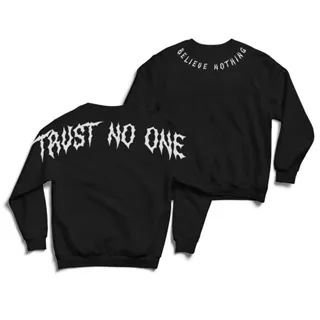 Harvional Crewneck Trust No One Sweater Pria Wanita Oversize