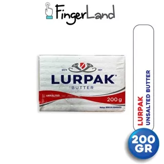 LURPAK Unsalted Lactic Butter 82% 200 gram Mentega Tawar