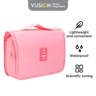 Vusign Cosmetic Storage Bag / Tas Kosmetik / Tas Make Up 24 cm Dengan Hook Penggantung VS640