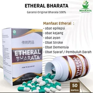 Obat Epilepsi Ampuh - Etheral Bharata - Obat Ayan Ampuh - Kejang Kejang - Obat Syaraf - Obat Step Kejang - Kesehatan Otak - Stroke Kolesterol - Produk Original 100% - Isi 50 Kapsul