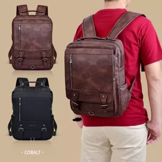 Tas Ransel Pria Kulit Mario Vizzari Cobalt (90-880) - Laptop