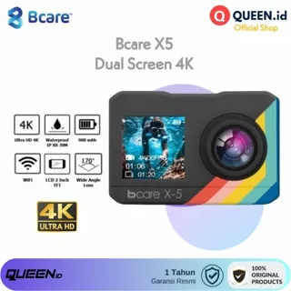 BCare X5 Action Camera 4K UltraHD 16MP Dual LCD Display - Action Camera BCare X5 Dual Screen Garansi Resmi BCARE 1 Tahun