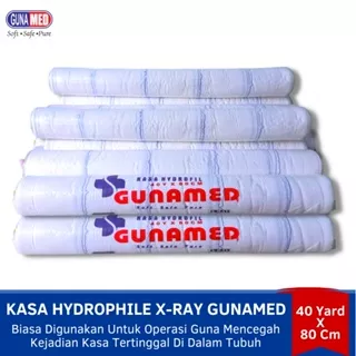 Kasa Gulung Hydrophile Steril GUNAMED Ukuran Besar 40 yard x 80 cm