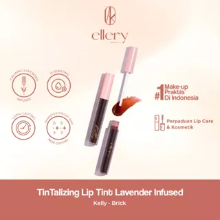 Ellery Beauty TinTalizing Lip Tint (Kelly) Lavender Infused Longlasting 4ml Kosmetik Kecantikan Make Up Bibir Transferproof BPOM Halal